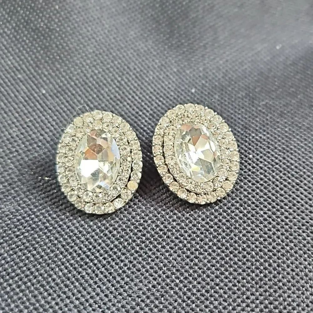Rhinestone Post Earrings